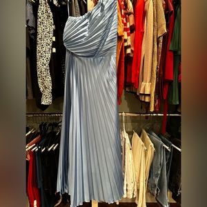 A&F one shoulder light blue dress.